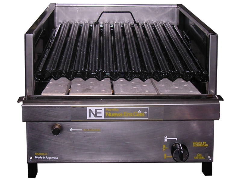 Parrilla a Gas para mesada de aceoro inoxidable con estante sobremesada para mantener caliente la comida Parrilla a Gas para mesada de aceoro inoxidable con estante sobremesada para mantener caliente la comida