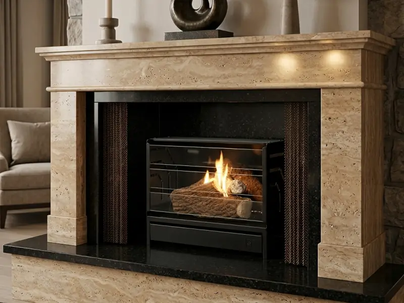 Fogón a gas con vidrio