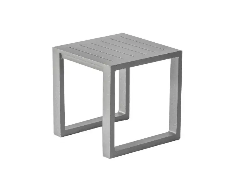 Mesa  de 40x40 cm con tablero de aluminio ranurado