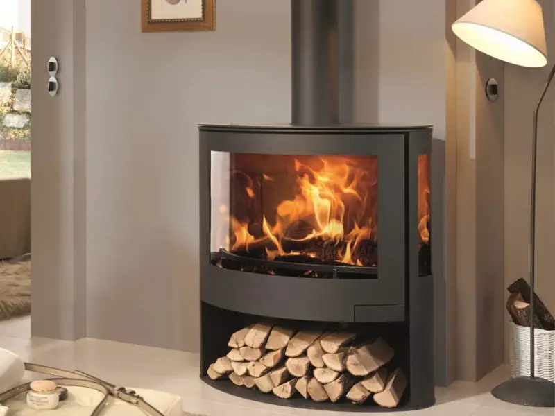 Estufa a leña con 3 vistas - Panadero Iris