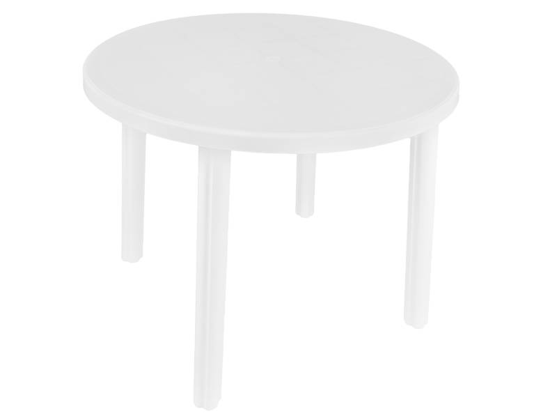 Mesa de resina de 90 cm de diámetro.