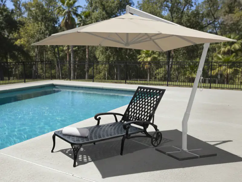 Sombrilla con soporte lateral